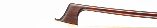 A nickel-mounted violin bow, unbranded