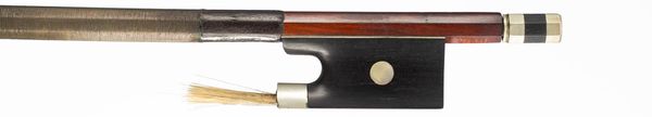 A nickel-mounted violin bow, possibly France, circa 1910