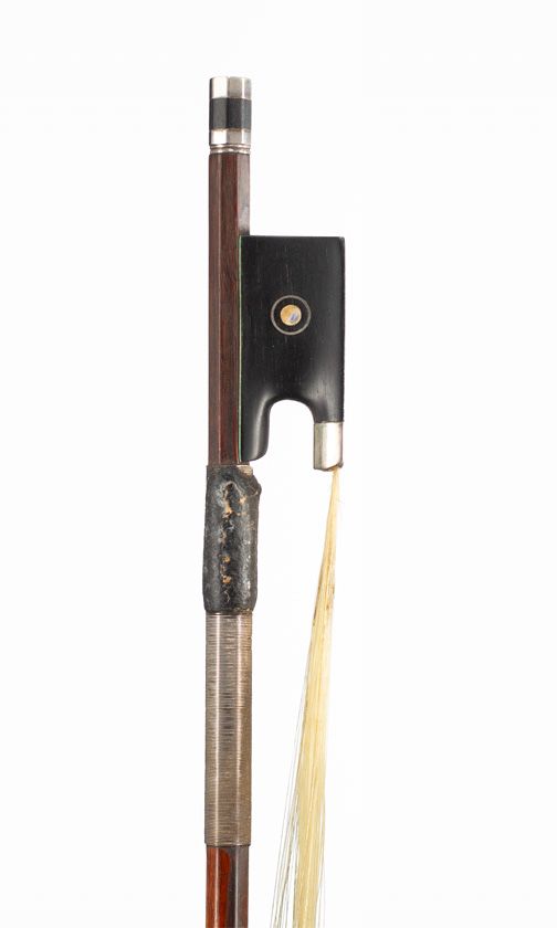 A silver-mounted violin bow, probably Workshop of H. R. Pfretzschner, Germany, circa 1900