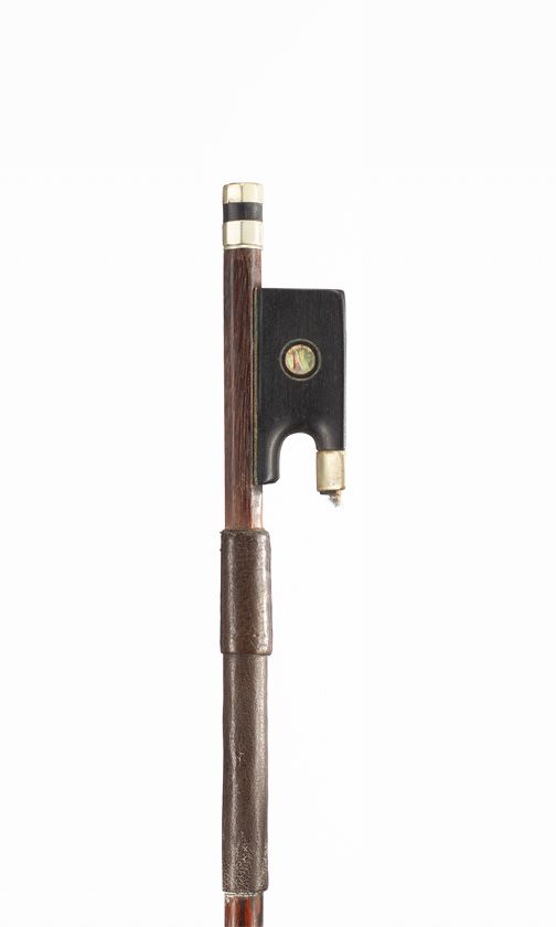 A nickel-mounted violin bow, Germany