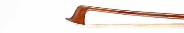 A nickel-mounted violin bow, unbranded