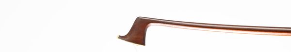 A nickel-mounted violin bow, unbranded