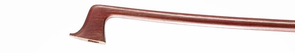 A nickel-mounted violin bow, unbranded