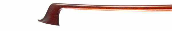 A three-quarter sized silver-mounted violin bow, unbranded