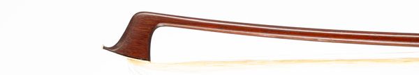 A nickel-mounted violin bow, unbranded