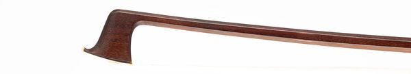 A nickel-mounted violin bow, unbranded