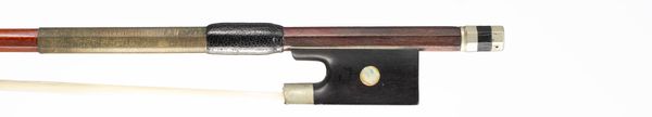 A nickel-mounted violin bow, Workshop of Jérôme Thibouville-Lamy, Mirecourt, circa 1900