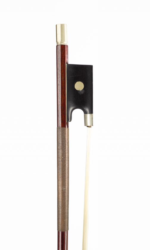 A nickel-mounted violin bow, Germany, 20th Century