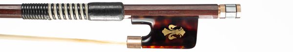 A gold and mastic-mounted cello bow by W. E. Hill & Sons, London