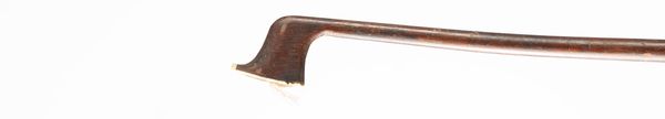 A nickel-mounted violin bow, unbranded