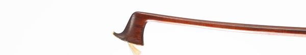 A nickel-mounted violin bow, unbranded