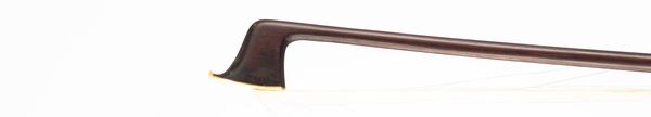 A nickel-mounted violin bow, unbranded