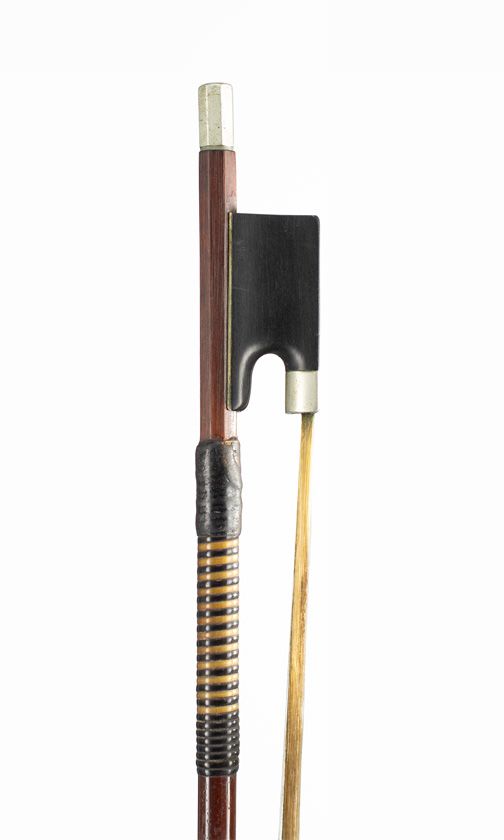 A nickel-mounted violin bow, Germany, 20th Century