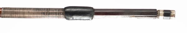 A silver-mounted violin bow, unbranded