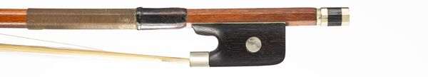 A nickel-mounted violin bow, France, circa 1910