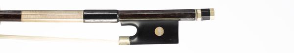 A nickel-mounted viola bow, probably Workshop of François Peccatte, Mirecourt