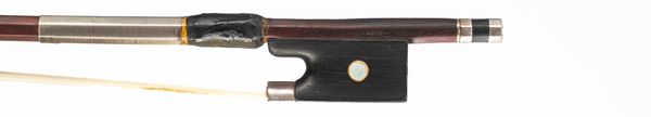 A silver-mounted violin bow by Lothar Hermann, Markneukirchen, circa 1950