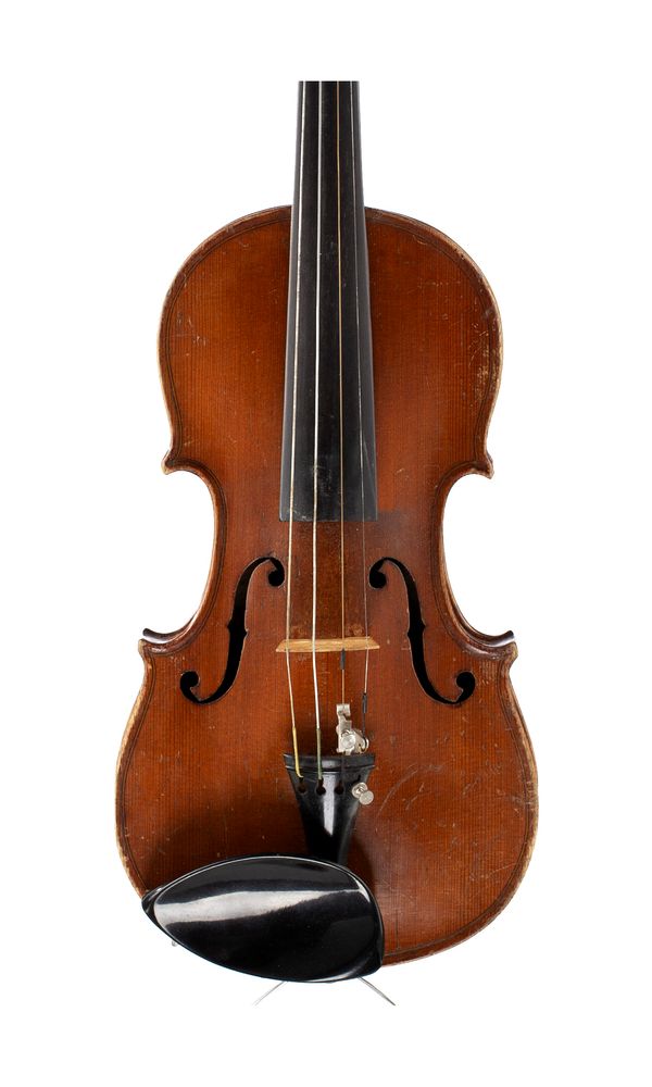 A half-sized violin, unlabelled