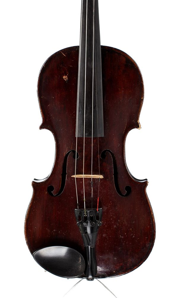 A violin, labelled Antonius Stradiuarius