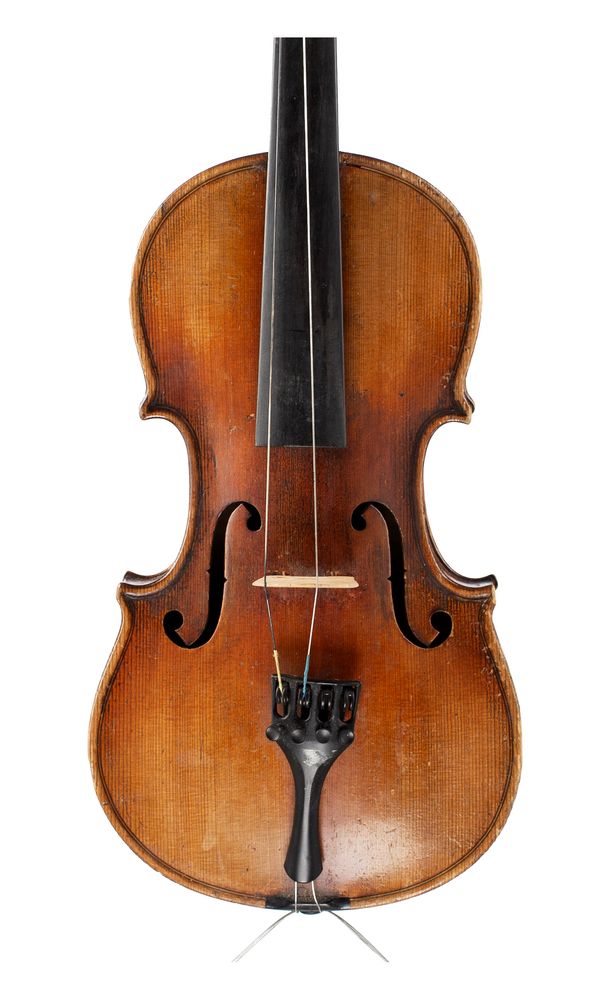 A three-quarter sized violin, unlabelled