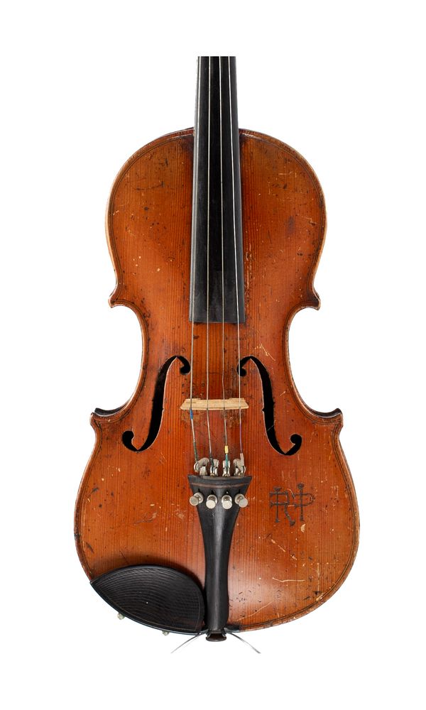 A half-sized violin, labelled Francefco...