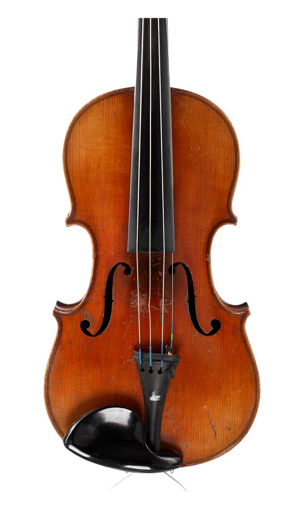 A three-quarter sized violin, unlabelled