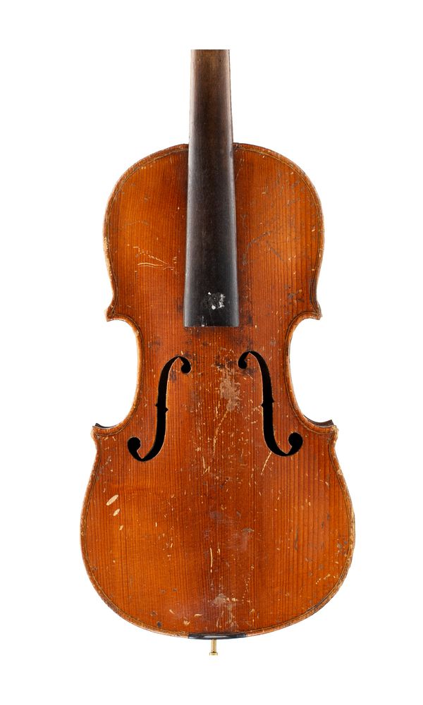 A half-sized violin, unlabelled