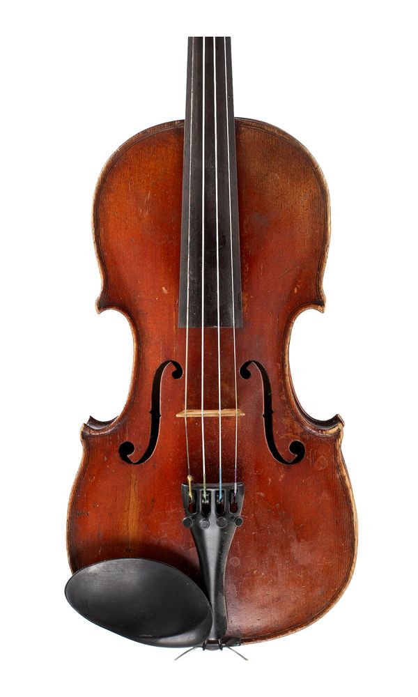 A three-quarter sized violin, unlabelled