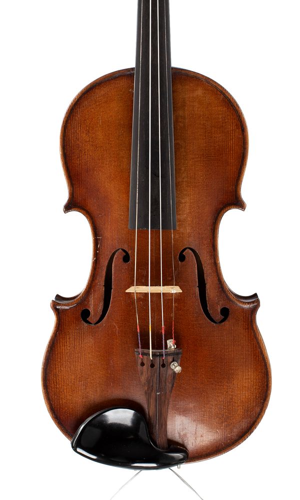 A violin, labelled Johann Gottfried Liebich
