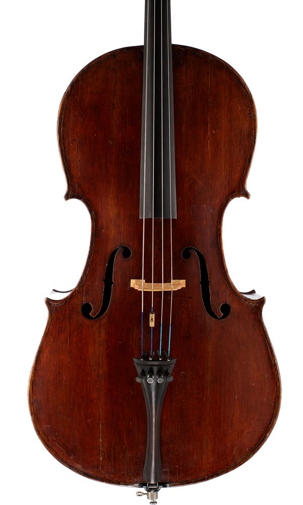 A cello, labelled Otto Viener