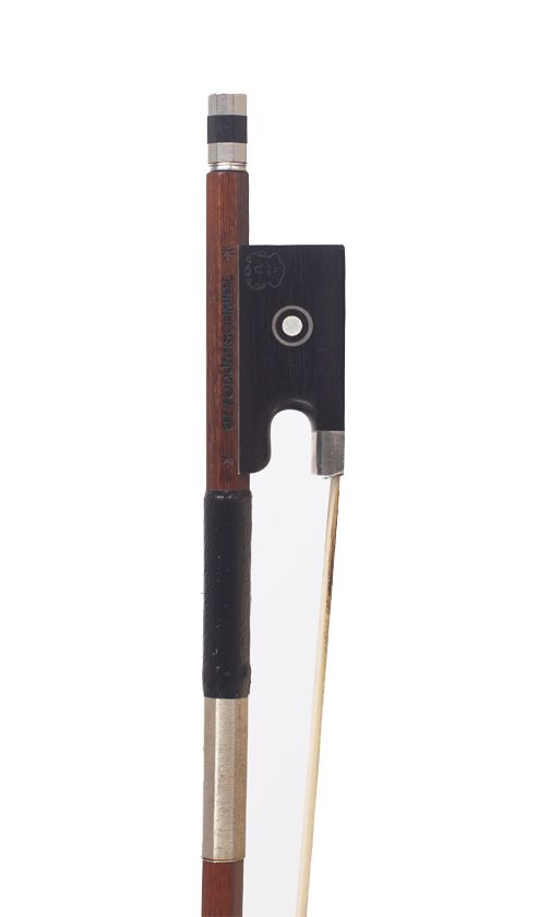 A silver-mounted violin bow by Otto Dürrschmidt, Germany