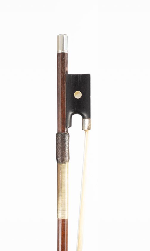 A silver-mounted violin bow, circa 1910