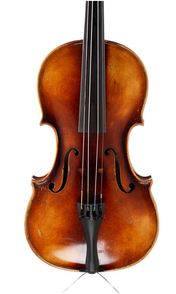 A violin, labelled E. R. Pfretzschner