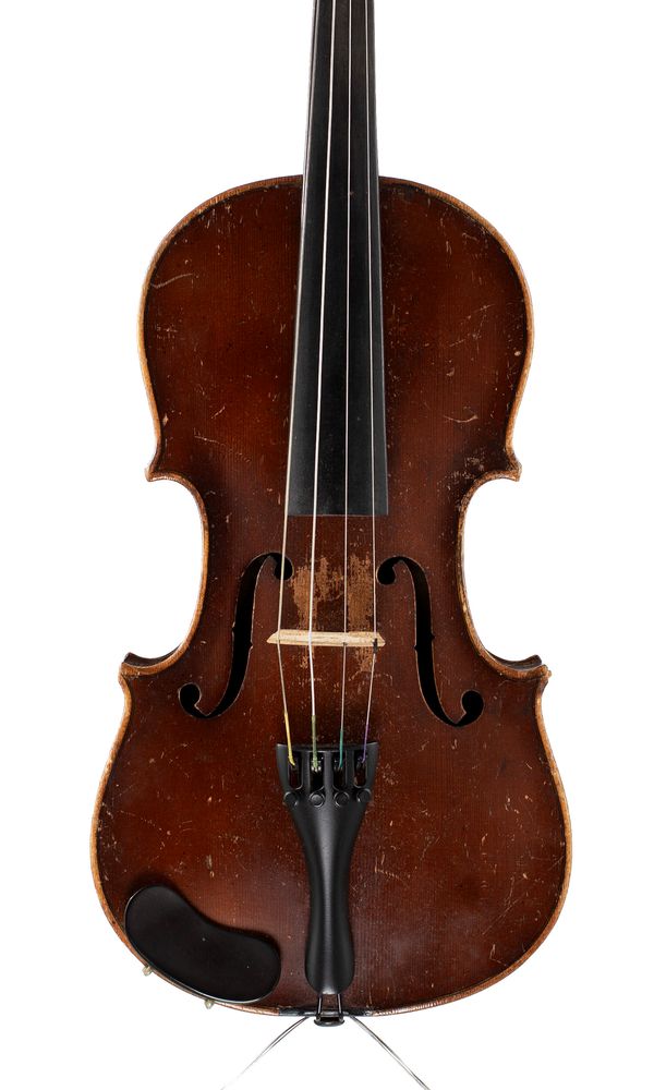 A violin, labelled Antonius Stradivarius