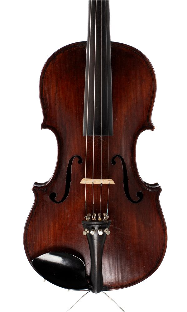 A violin, labelled Antonius Stradiuarius