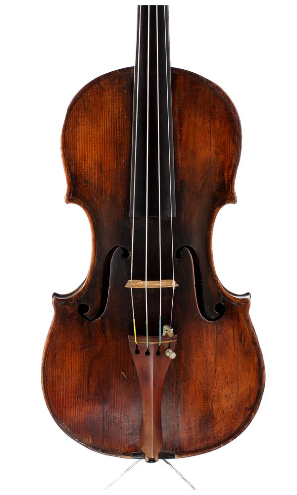 A violin, labelled [illegibly]