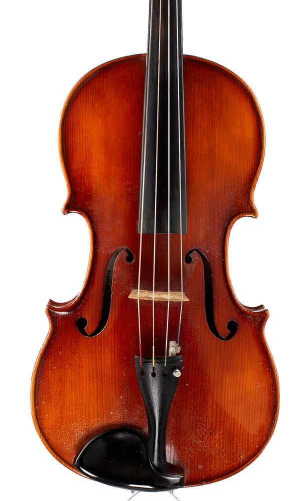 A viola, labelled Andreas Krenzinger fen