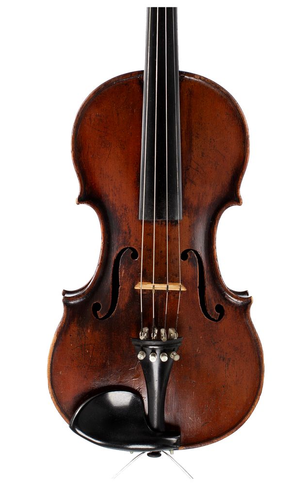 A violin, labelled [illegibly]