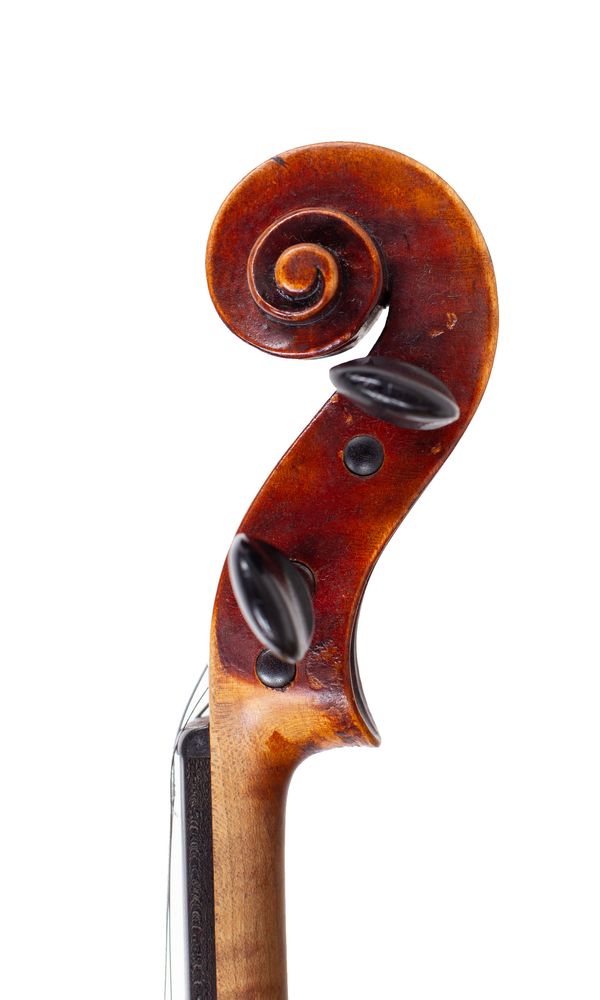 A violin, probably England, circa 1930 - scroll