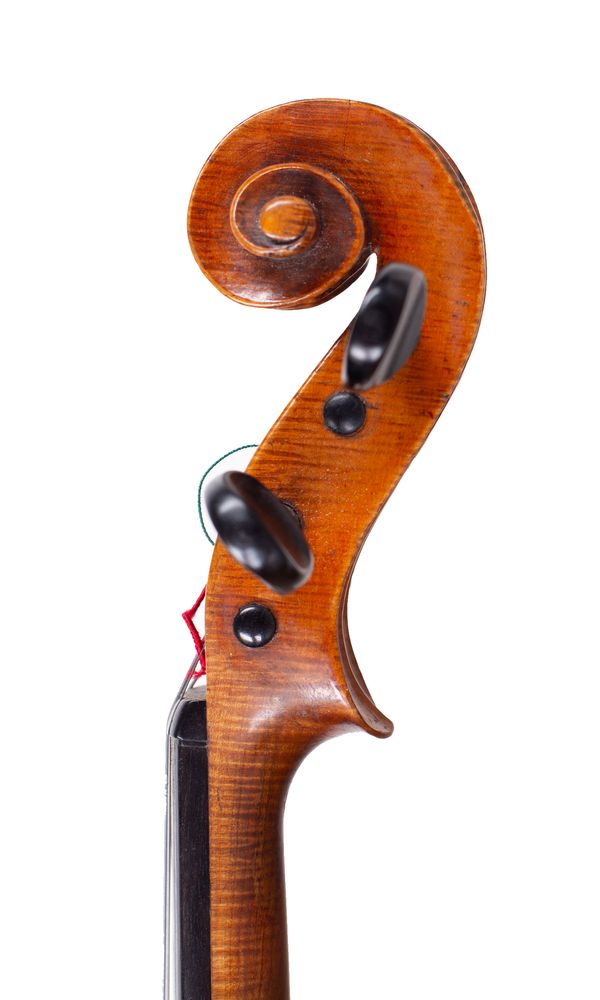 A violin, France, 19th Century - scroll
