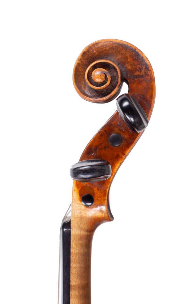 A violin, probably by a member of the Klotz family, Mittenwald, circa 1790 - scroll