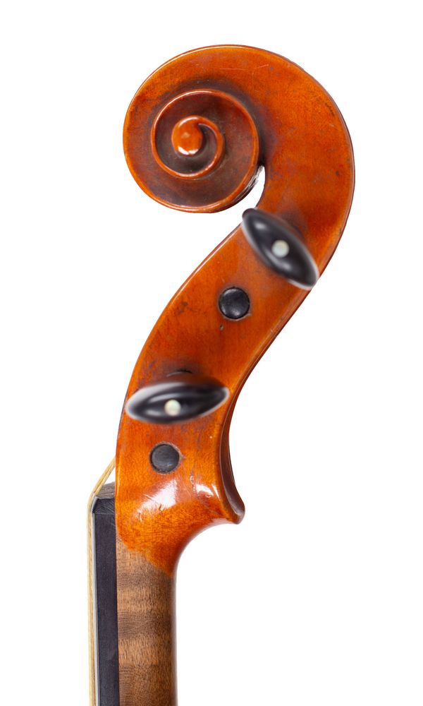 A viola, Workshop of Jérôme Thibouville-Lamy, Mirecourt, circa 1900 - scroll
