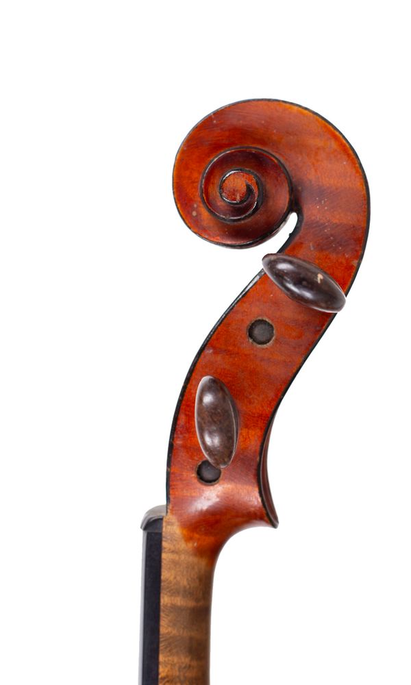 A violin, Workshop of T. Baur, Mirecourt, circa 1890 - scroll