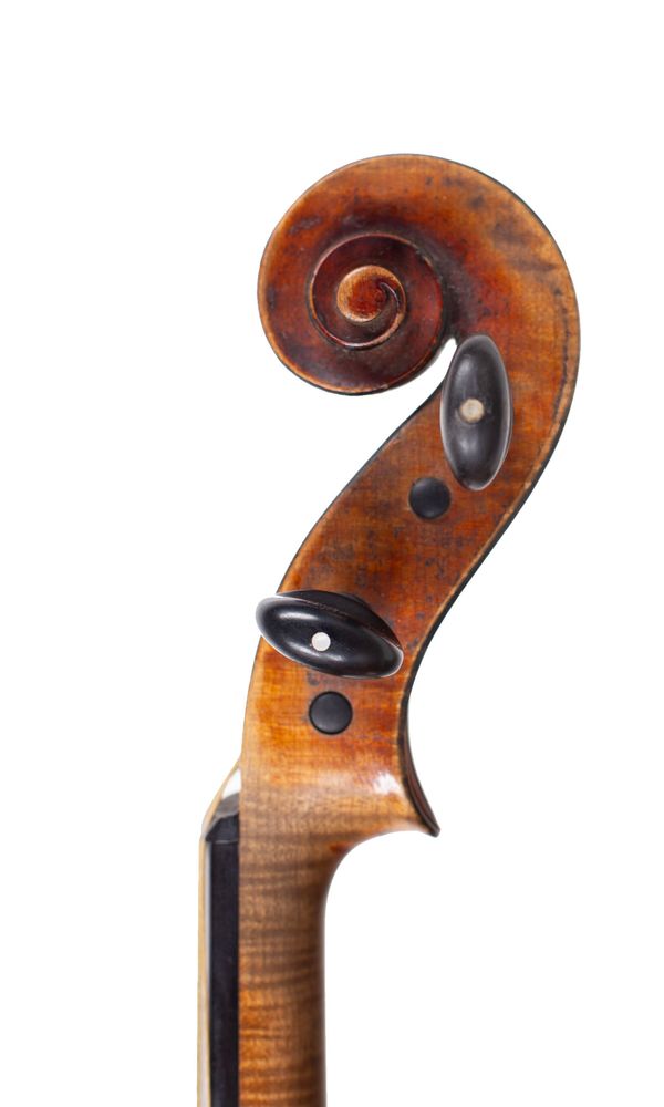 A violin, Workshop of Grandjon, Mirecourt, circa 1890 - scroll