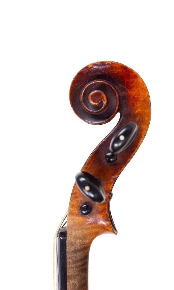 A violin, Mirecourt, circa 1880 - scroll