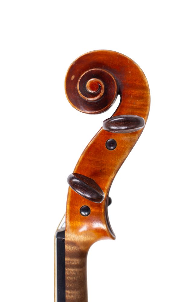 A violin, Mirecourt, circa 1910 - scroll