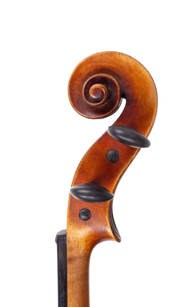 A violin, Mirecourt, circa 1910 - scroll