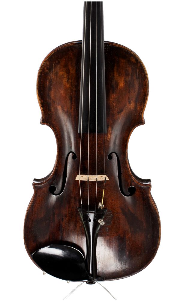 A violin, labelled Jacobus Stainer...