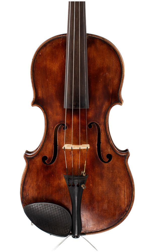 A violin, labelled Peter Berry, Kirkcaldy, 1917
