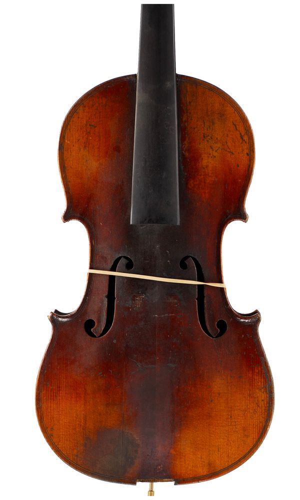 A violin, labelled Antonius Stradiuarius